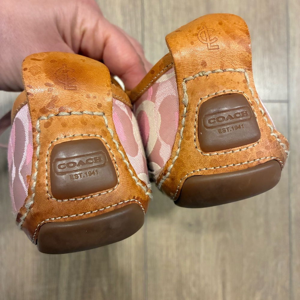Coach Pink and Tan Women's Casual Sneakers, 9 - Picture 8 of 12